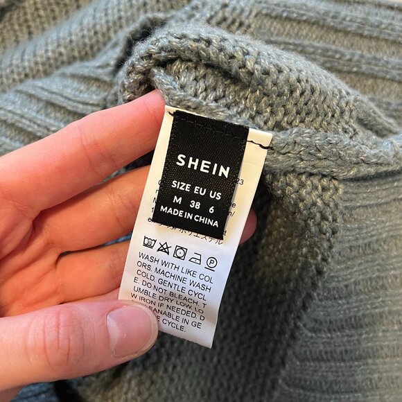 SHEIN Frenchy High Neck Batwing Sleeve Sweater - Picture 4 of 4